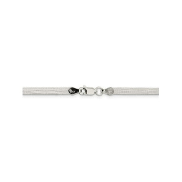 Brilliant Bijou Solid .925 Sterling Silver 7mm Magic Herringbone Chain Bracelet Brilliant Bijou Solid .925 Sterling Silver 7mm Magic Herringbone Chain Bracelet